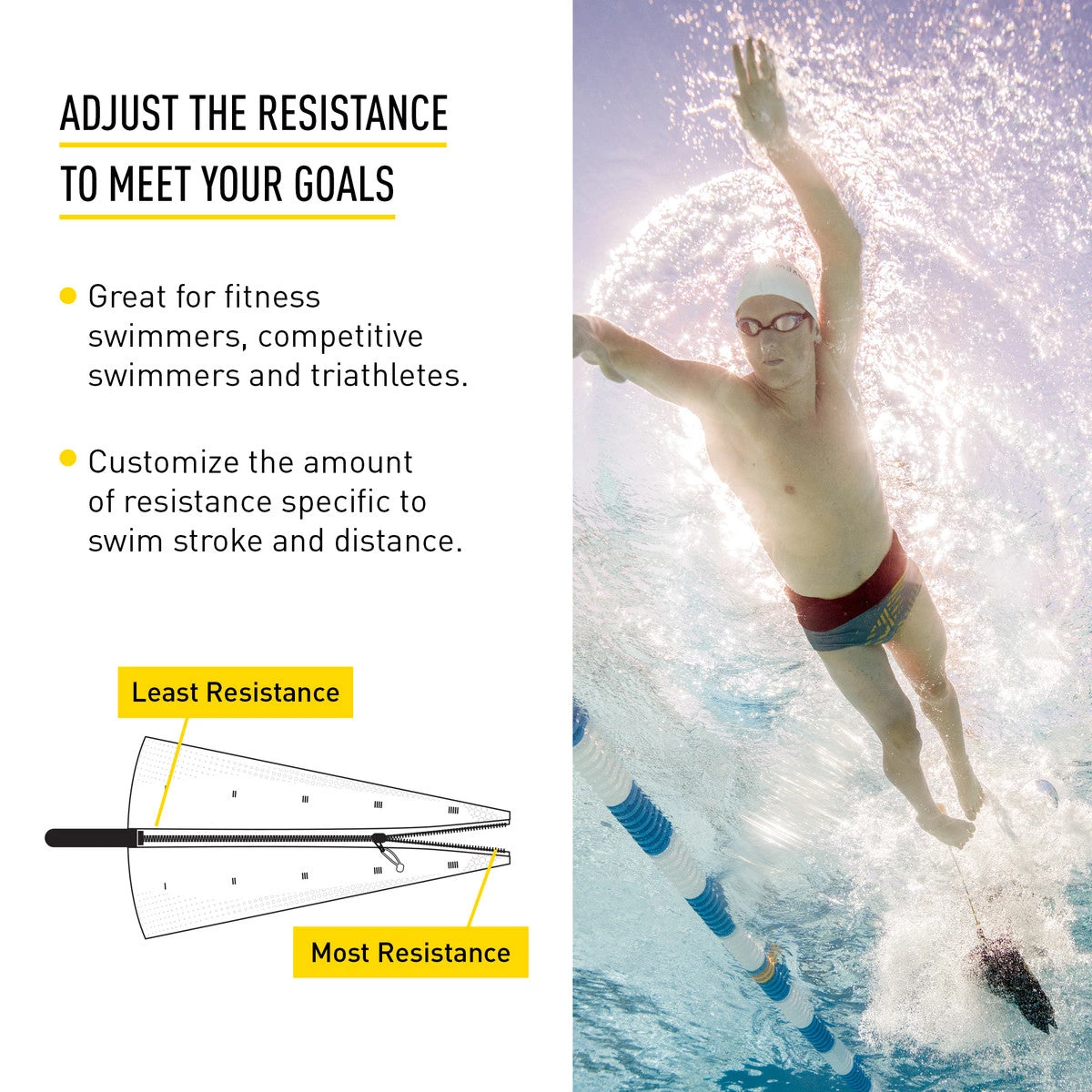 FINIS® Drag+Fly™ | Adjustable Swim Chute