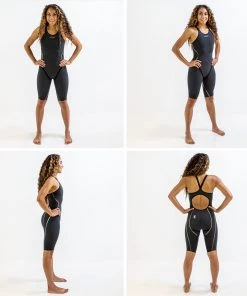 FINIS® Rival 2.0 Open Back Kneeskin | Elite Technical Racing Suit (Black)