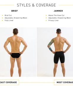 FINIS® BLACK JAMMER | DURABLE TRAINING & COMPETITION SWIMWEAR Men Swimwear
