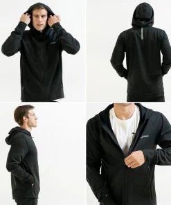FINIS® Apparel Tech Jacket Mens | Full-Zip Hoodie (Black)
