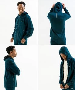 FINIS® Apparel Tech Jacket Mens | Full-Zip Hoodie (Navy)