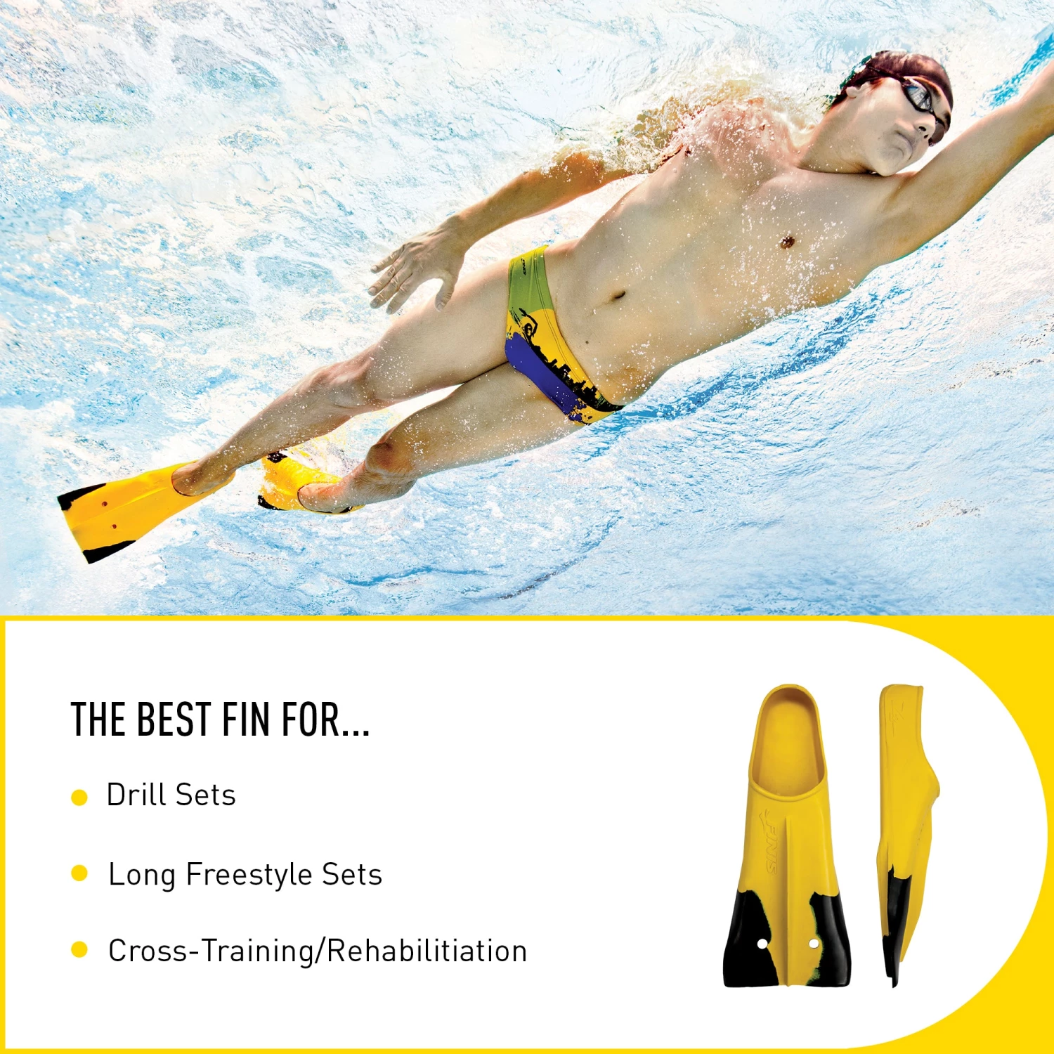 FINIS® Z2 Gold Zoomers® | Short Blade Swim Fins Technical