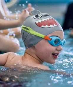 FINIS® Shark Grey | Animal-Shaped Silicone Swim Cap Swim Caps