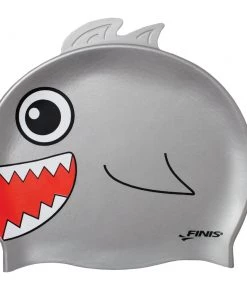 FINIS® Shark Grey | Animal-Shaped Silicone Swim Cap Swim Caps