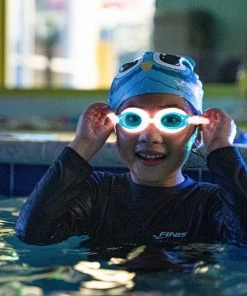 FINIS® FlowGlow Goggles | Glow-in-the-Dark Kids' Goggles Goggles & Caps