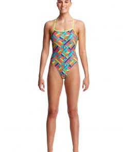 Funkita Women Swimwear PANEL POP | LADIES TWISTED ONE PIECE