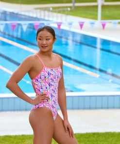 Funkita Women Swimwear PINK PANDA | LADIES ECO SINGLE STRAP ONE PIECE