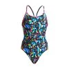 Funkita Women Swimwear Night Life | Ladies Diamond Back One Piece