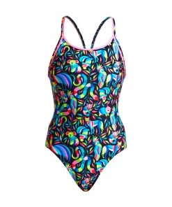 Funkita Women Swimwear Night Life | Ladies Diamond Back One Piece