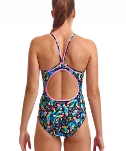 Funkita Women Swimwear Night Life | Ladies Diamond Back One Piece