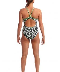 Funkita Women Swimwear PANDADDY | LADIES ECO DIAMOND BACK ONE PIECE