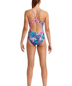 Funkita Women Swimwear Trop Fest | Ladies Eco Diamond Back One Piece