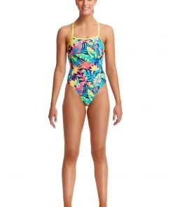 Funkita Women Swimwear Palm Off | Ladies Eco Strapped In One Piece