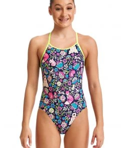 Funkita Birds And Bees | Girls Diamond Back One Piece Girls Swimwear