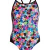 Funkita Girls Swimwear HANDSOME RANSOM | GIRLS DIAMOND BACK ONE PIECE