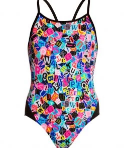 Funkita Girls Swimwear HANDSOME RANSOM | GIRLS DIAMOND BACK ONE PIECE