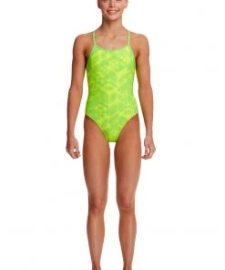 Funkita Neon Orbiter | Girls Diamond Back One Piece Girls Swimwear