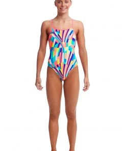 Funkita PASTEL PANEL | GIRLS DIAMOND BACK ONE PIECE Girls Swimwear