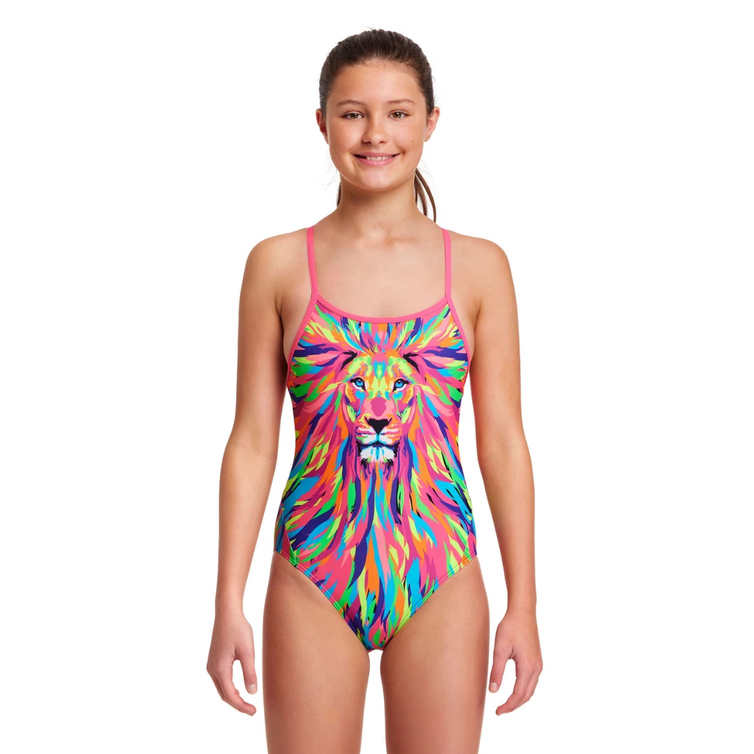 Funkita Girls Swimwear Pride Power | Girls Diamond Back One Piece