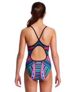 Funkita Girls Swimwear Primal Night | Girls Diamond Back One Piece