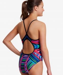 Funkita Girls Swimwear Primal Night | Girls Diamond Back One Piece