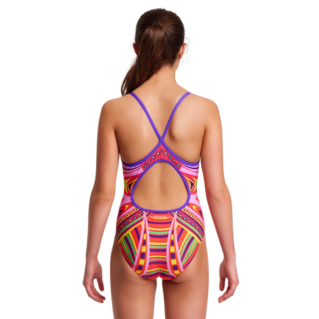 Funkita Girls Swimwear Primal Party | Girls Diamond Back One Piece