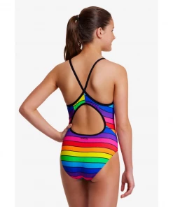 Funkita Rainbow Racer | Girls Diamond Back One Piece Girls Swimwear
