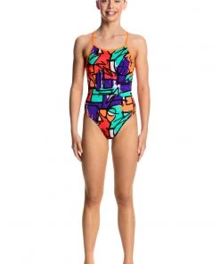 Funkita Girls Swimwear STREET BEAT | GIRLS DIAMOND BACK ONE PIECE