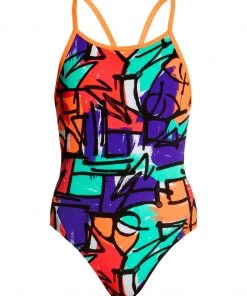 Funkita Girls Swimwear STREET BEAT | GIRLS DIAMOND BACK ONE PIECE
