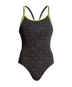 Funkita Women Swimwear BINARY BABE | LADIES DIAMOND BACK ONE PIECE
