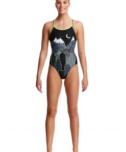 Funkita Women Swimwear MOONLIGHTING | LADIES DIAMOND BACK ONE PIECE
