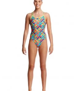 Funkita Women Swimwear PANEL POP | LADIES DIAMOND BACK ONE PIECE