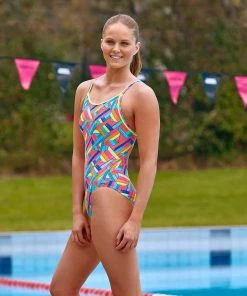 Funkita Women Swimwear PANEL POP | LADIES DIAMOND BACK ONE PIECE