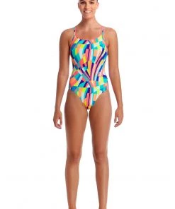Funkita Women Swimwear PASTEL PANEL | LADIES DIAMOND BACK ONE PIECE