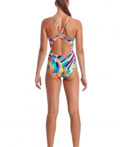 Funkita Women Swimwear PASTEL PANEL | LADIES DIAMOND BACK ONE PIECE