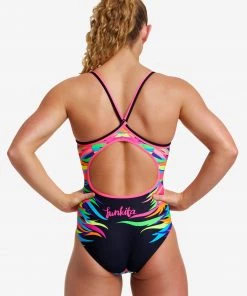 Funkita Women Swimwear Pride Power | Ladies Diamond Back One Piece