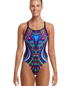 Funkita Primal Night | Ladies Diamond Back One Piece Women Swimwear