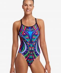 Funkita Primal Night | Ladies Diamond Back One Piece Women Swimwear