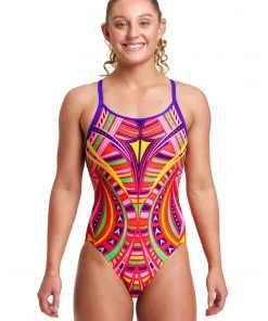 Funkita Primal Party | Ladies Diamond Back One Piece Women Swimwear