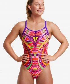 Funkita Primal Party | Ladies Diamond Back One Piece Women Swimwear