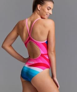 Funkita Summit Sunset | Ladies Diamond Back One Piece Women Swimwear