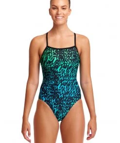 Funkita Women Swimwear Spraying Alive | Ladies Single Strap One Piece