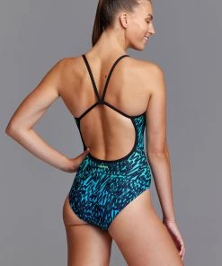 Funkita Women Swimwear Spraying Alive | Ladies Single Strap One Piece