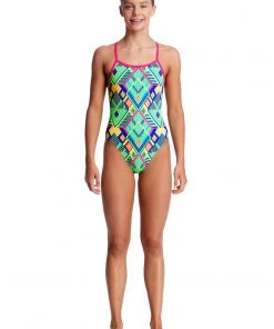 Funkita DIAMOND FIRE | GIRLS SINGLE STRAP ONE PIECE Girls Swimwear