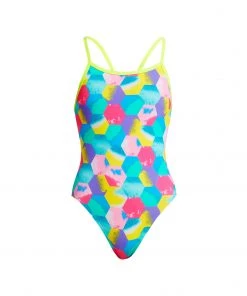 Funkita Girls Swimwear HEXY BACK | GIRLS SINGLE STRAP ONE PIECE
