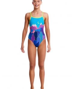 Funkita Girls Swimwear METROPOLIS | GIRLS SINGLE STRAP ONE PIECE
