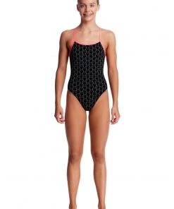 Funkita Girls Swimwear NIGHT CAT | GIRLS SINGLE STRAP ONE PIECE