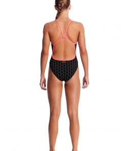 Funkita Girls Swimwear NIGHT CAT | GIRLS SINGLE STRAP ONE PIECE