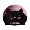 Funkita Swim Caps Crazy Cat | Silicone Swimming Caps