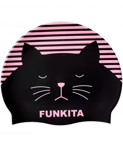Funkita Swim Caps Crazy Cat | Silicone Swimming Caps